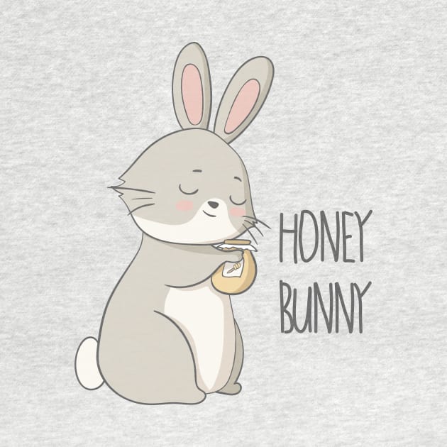 Honey Bunny Cute Rabbit Design by Dreamy Panda Designs